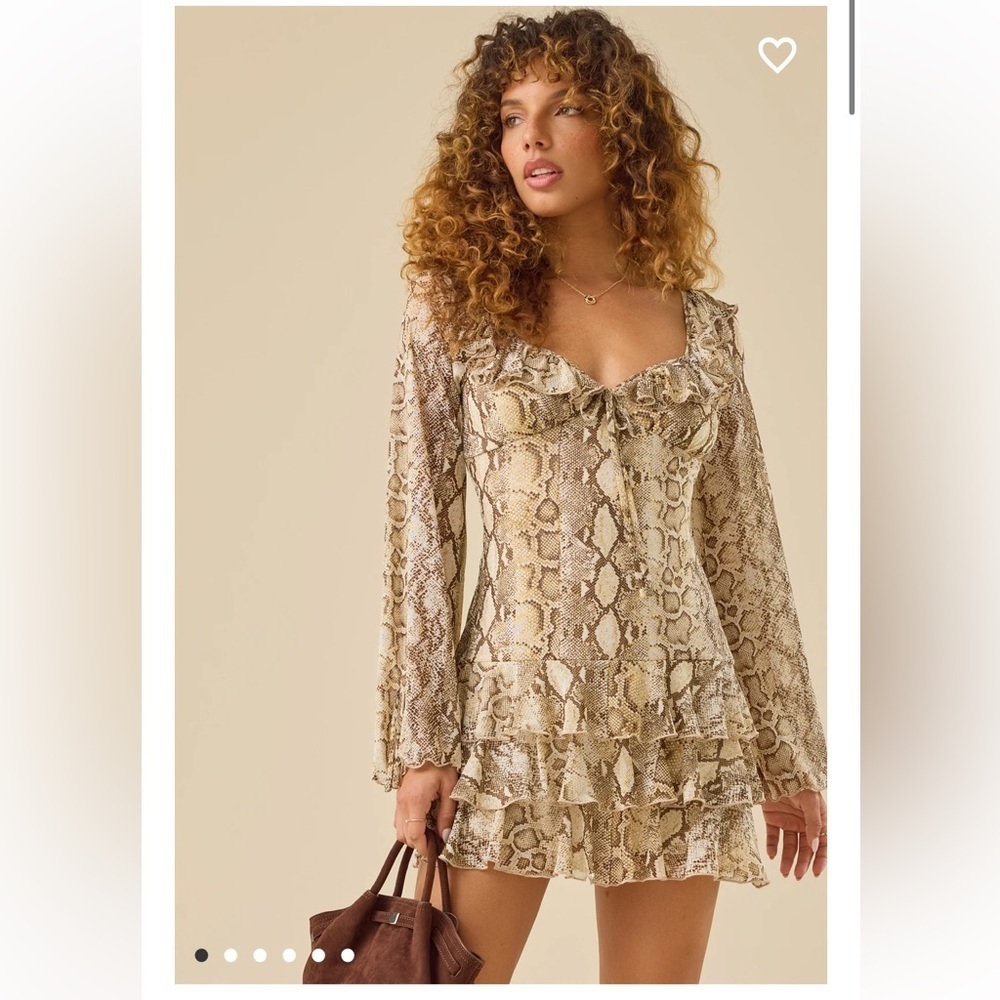 New with tags Altar’d State Sky Printed Mesh Mini Dress